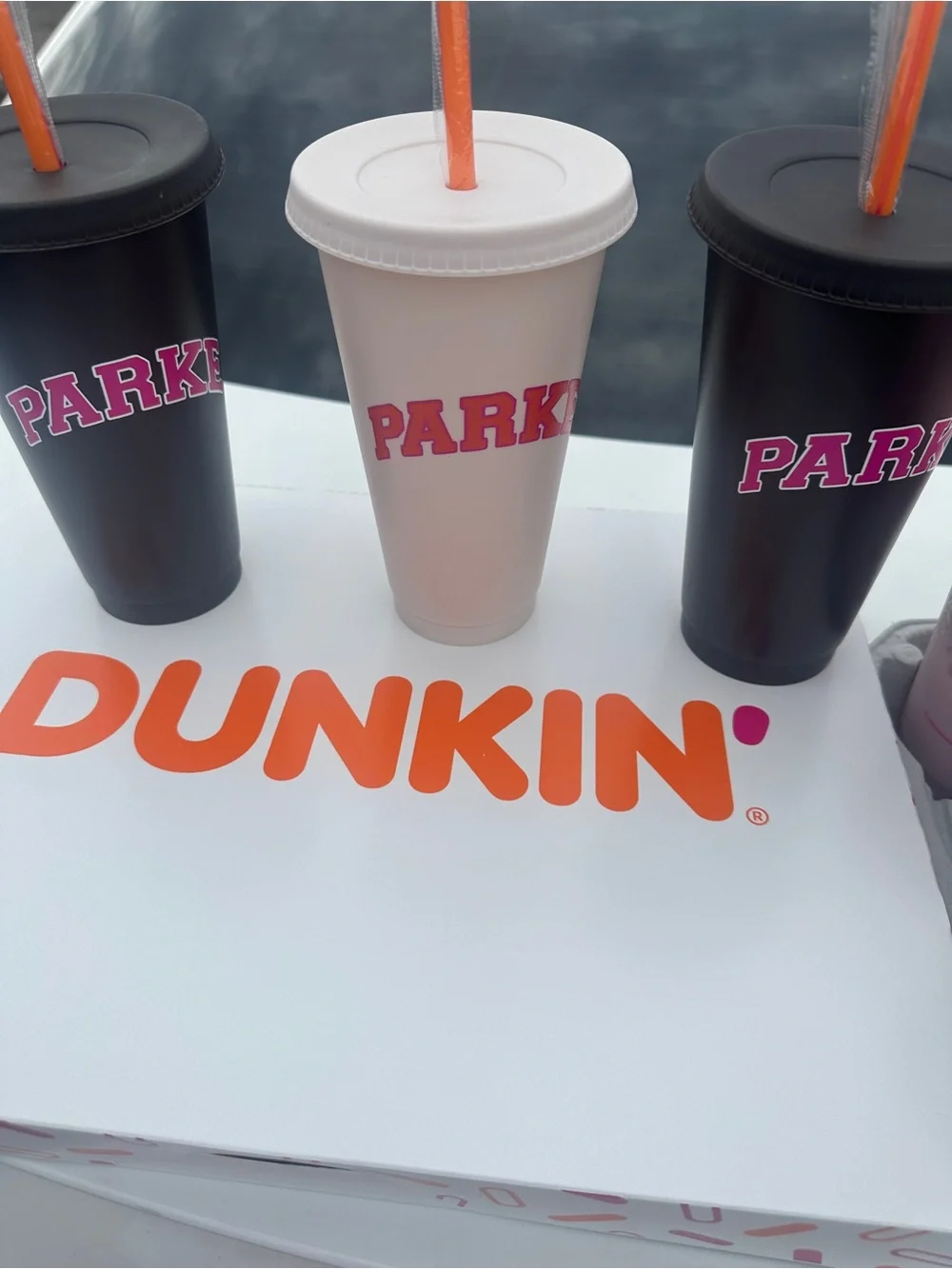 PARKE x Dunkin Reusable Tumbler cup - Brown or white with Logo